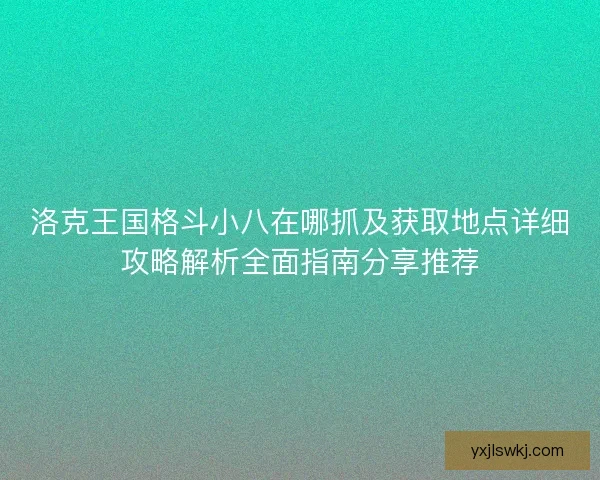 洛克王国格斗小八在哪抓及获取地点详细攻略解析全面指南分享推荐